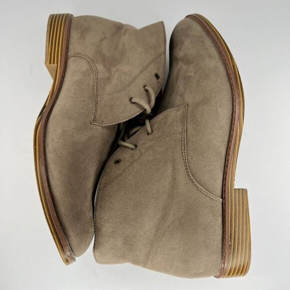 Old Navy Mens Brown Desert Lace Up Suede Ankle Bootie Size 12 Chukka Boots - Picture 5 of 9